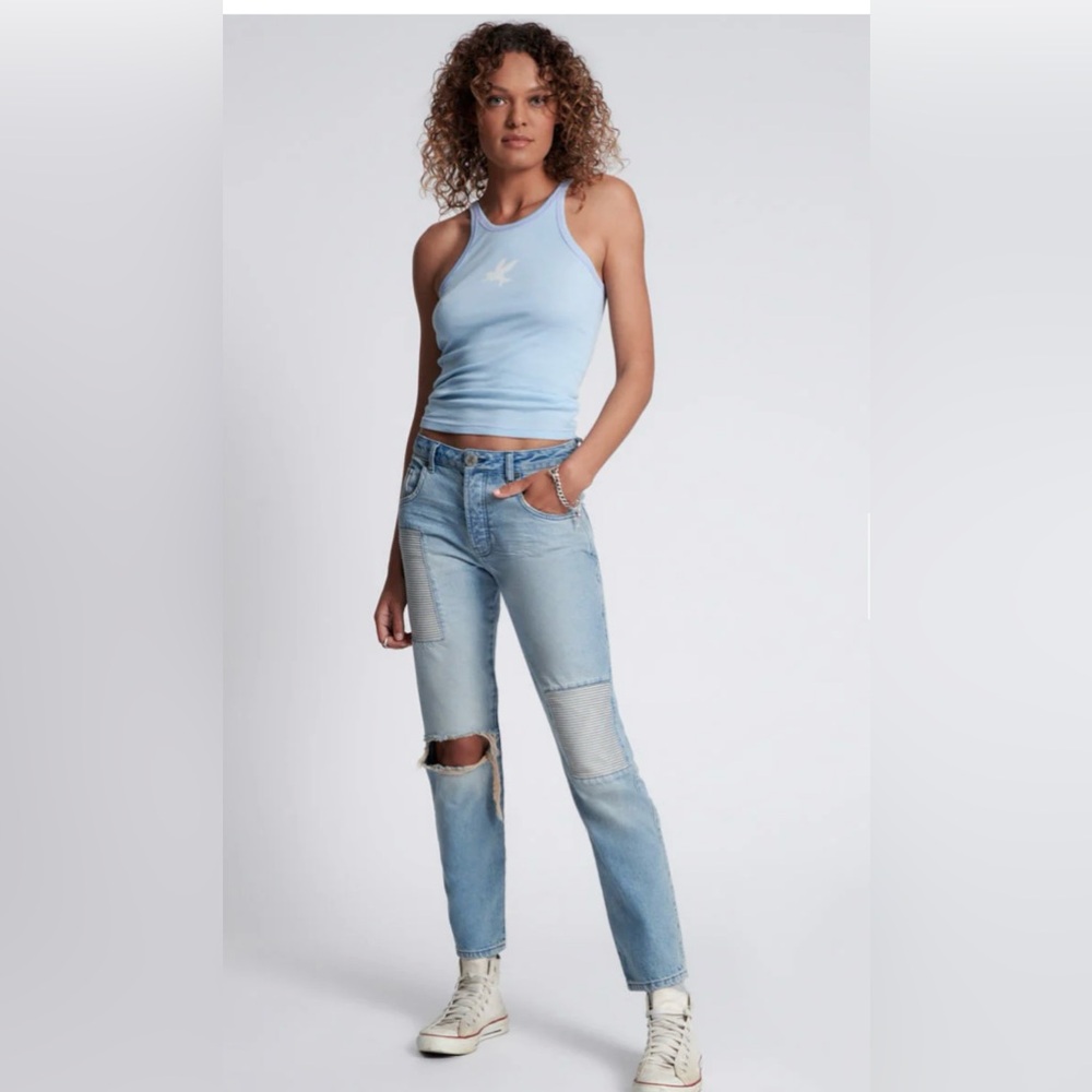 One Teaspoon Light Blue Boyfriend Jeans